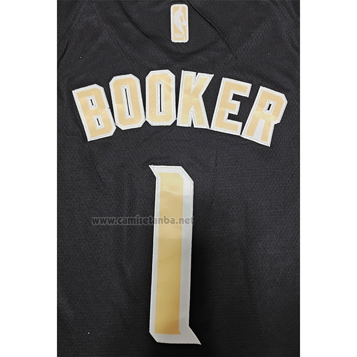 Camiseta Phoenix Suns Devin Booker #1 Select Series Oro Negro